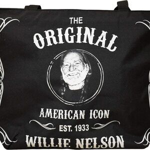 Willie Tote Bag Black White 17.5x14 Collectible Travel Everyday Use